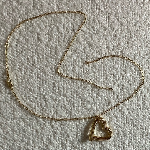 Ana Luisa Gold Delilah Open Heart Necklace - MISSING LINK, BUT GOOD CONDITION - Picture 1 of 2
